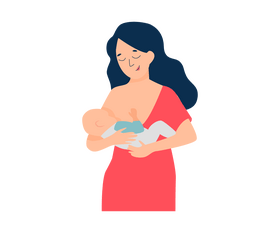 Breastfeeding baby clipart