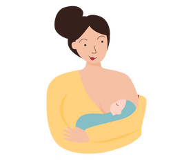 Cartoon breastfeeding child clipart