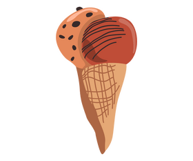 Cone ice cream illustration clipart