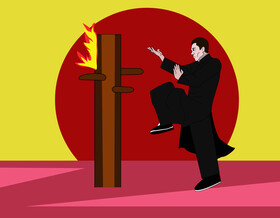 Ip man martial arts vector