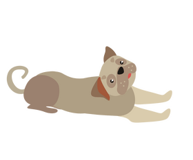 Pug puppy illustration clipart