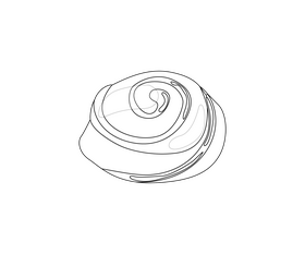 Cookie black and white clipart