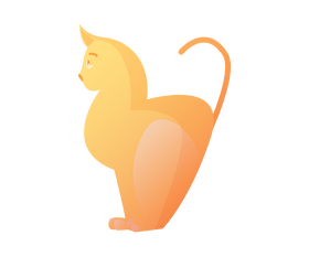 Orange cat illustration clipart