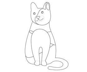 Cat illustration black and white clipart free download