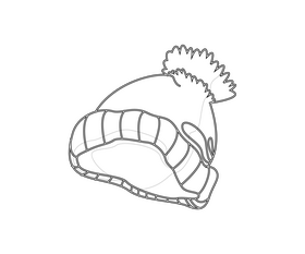 Cap black and white clipart