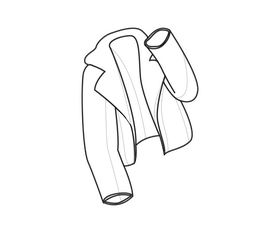 Jacket black and white clipart