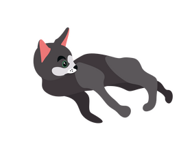 Gray cat clipart