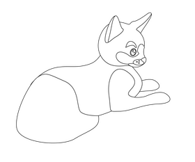 Free cat black and white clipart