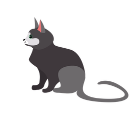 Back of cat clipart