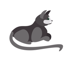 Dark cat drawing clipart