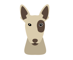Cartoon dog portrait clipart