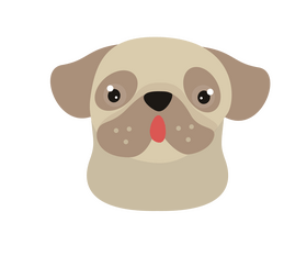 Cute puppy face clipart