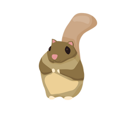 Cute flying squirrel clipart