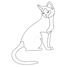 Free cat black and white clipart