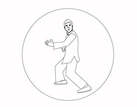 Ip man black and white vector