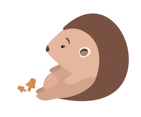 Cute hedgehog clipart