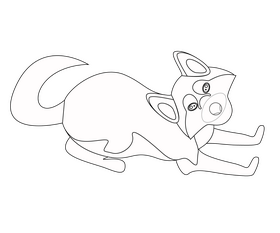 Free husky dog black and white clipart