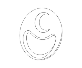 Cartoon jewellery ring black and white clipart