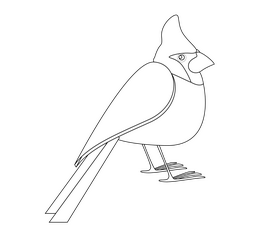 Free snigir bird black and white clipart