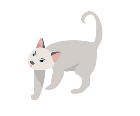 Light gray cat clipart