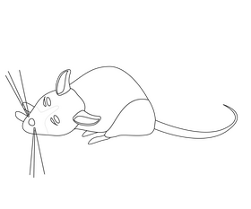 Mouse black and white clipart