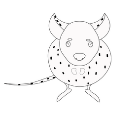 Free mouse black and white clipart