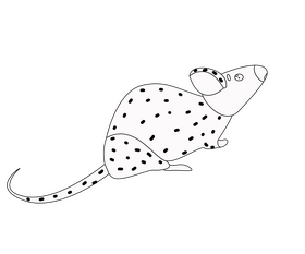 Mouse black and white clipart