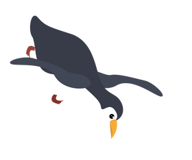 Jumping penguin clipart