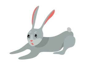 Scared rabbit clipart