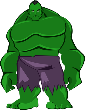 Hulk superhero drawing clipart
