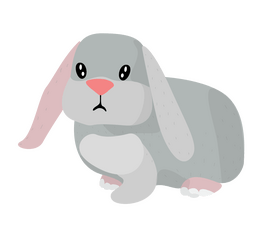 Baby rabbit, bunny clipart