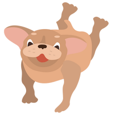 Smiling baby dog clipart