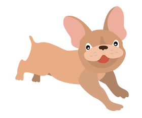 Running puppy cartoon clipart