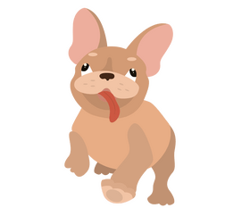 Cartoon pug dog clipart