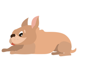 Cute baby dog clipart