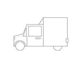 Free pickup truck black and white clipart free download