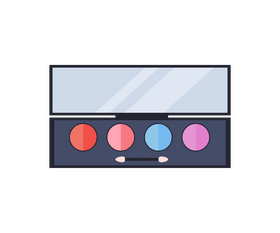 Cartoon eyeshadow make up clipart