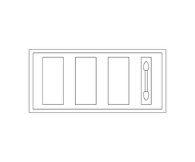 Free eyeshadow with three colors black and white clipart