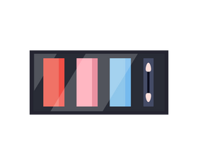 Free eyeshadow with three colors clipart