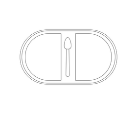 Cartoon eyeshadow with two colors black and white clipart