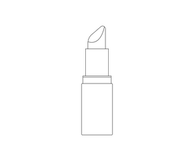 Lipstick illustration black and white clipart
