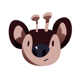 Okapi head cartoon clipart
