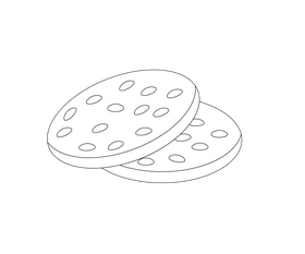 Cartoon cookies black and white clipart