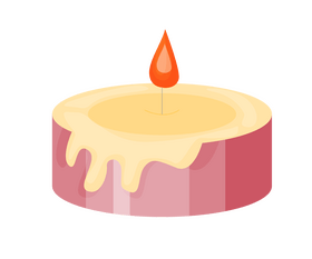 Cartoon candle clipart