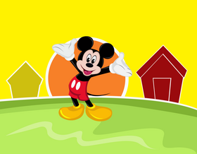 Mickey mouse drawing vector