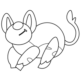 Baby okapi cartoon black and white clipart