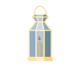 Glass candle holder clipart