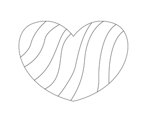 Heart shaped candy black and white clipart