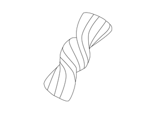 Cartoon candy black and white clipart