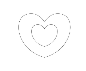 Heart shaped candy cartoon black and white clipart